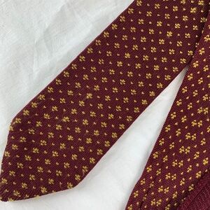 The Territory Ahead Silk Knit Necktie Maroon Birds Eye Tie Excellent Fathers Day